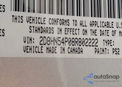2008 Dodge Grand Caravan z USA, uszkodzony, nr VIN 2D8HN54P08R802222